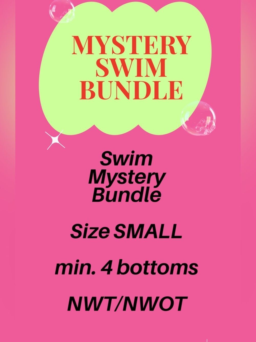 Mystery Swim Bundle size Small 4 swim bottoms minimum NWOT/NWT